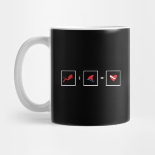 Love For Shark Diving - Funny Scuba Diving Mug